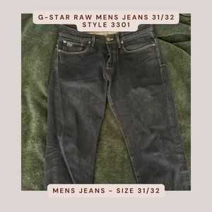 G-Star Raw Slim Men's Jean - Dark Wash - Size 31 Waist / 32 Length